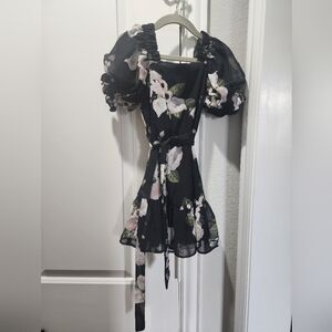GB Girls Black Floral Dress